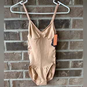 Tan Bodysuit/Shapewear with Adjustable Straps